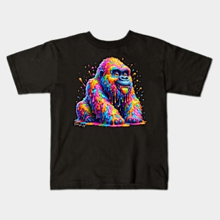 Colorful melting Gorilla Designe #1 Kids T-Shirt